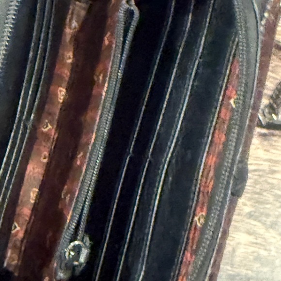 Brighton Black and Brown Mini Bag with Crocodile Texture - Picture 7 of 8